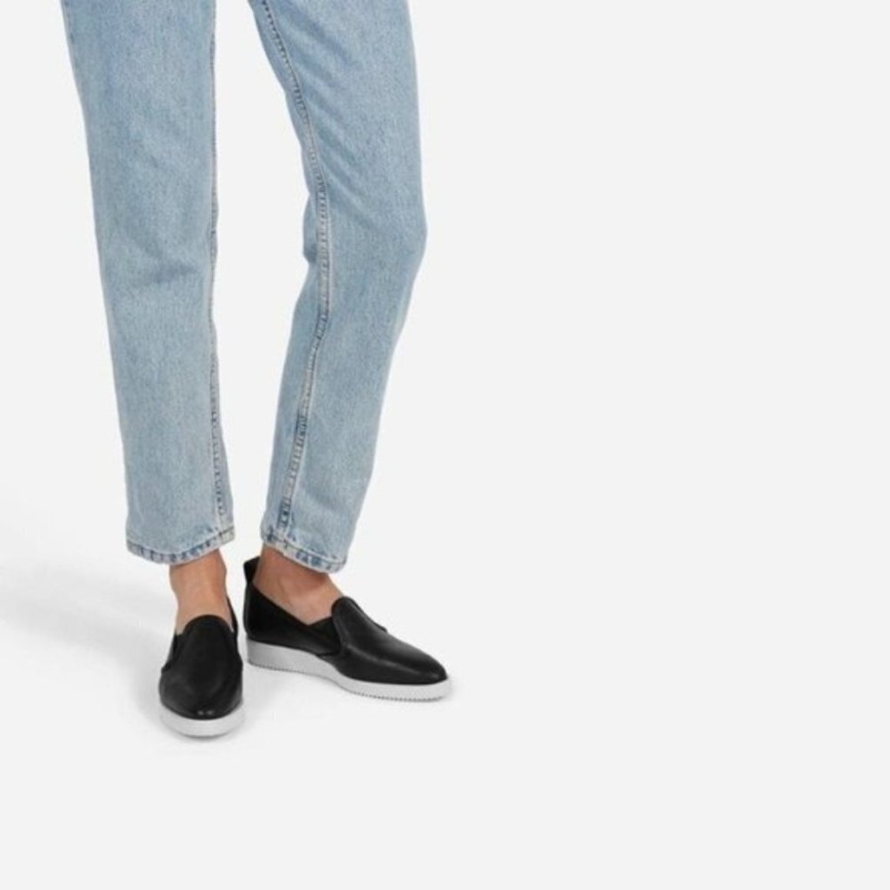 Everlane Black Leather Street Shoes Size 9 1/2. Discounted style. Chic